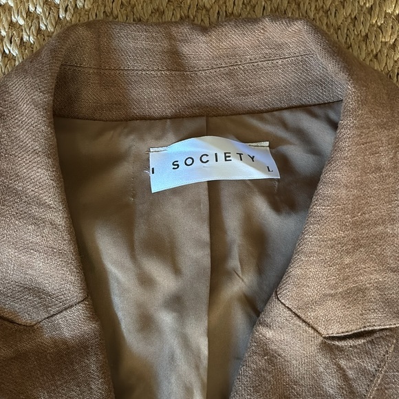 Society Cropped Linen Jacket - Picture 2 of 4